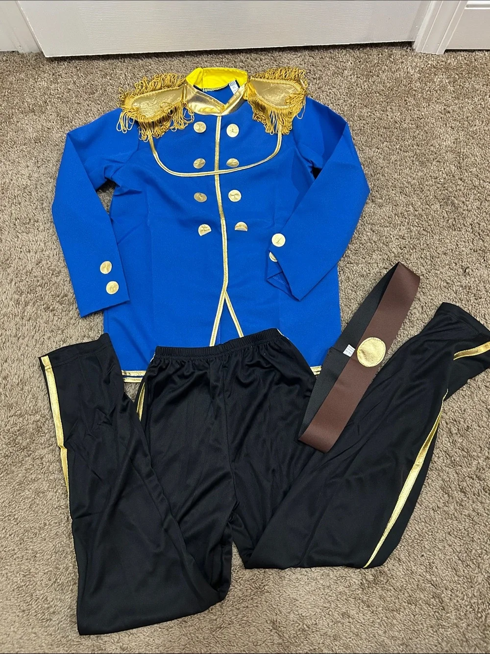 Boys' Royal Blue Prince Costume with Gold Trim
